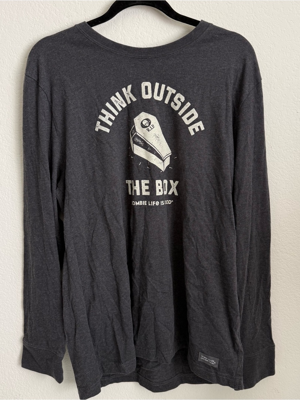 Life Is Good Think Outside The Box Long-Sleeve Shirt - Charcoal